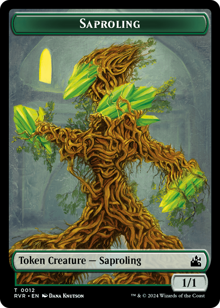 Saproling // Angel (0002) Double-Sided Token [Ravnica Remastered Tokens] | North Valley Games