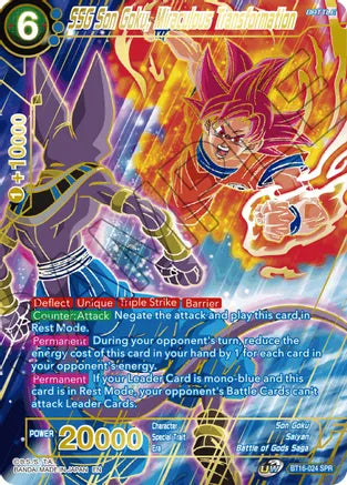 SSG Son Goku, Miraculous Transformation (SPR) (BT16-024) [Realm of the Gods] | North Valley Games