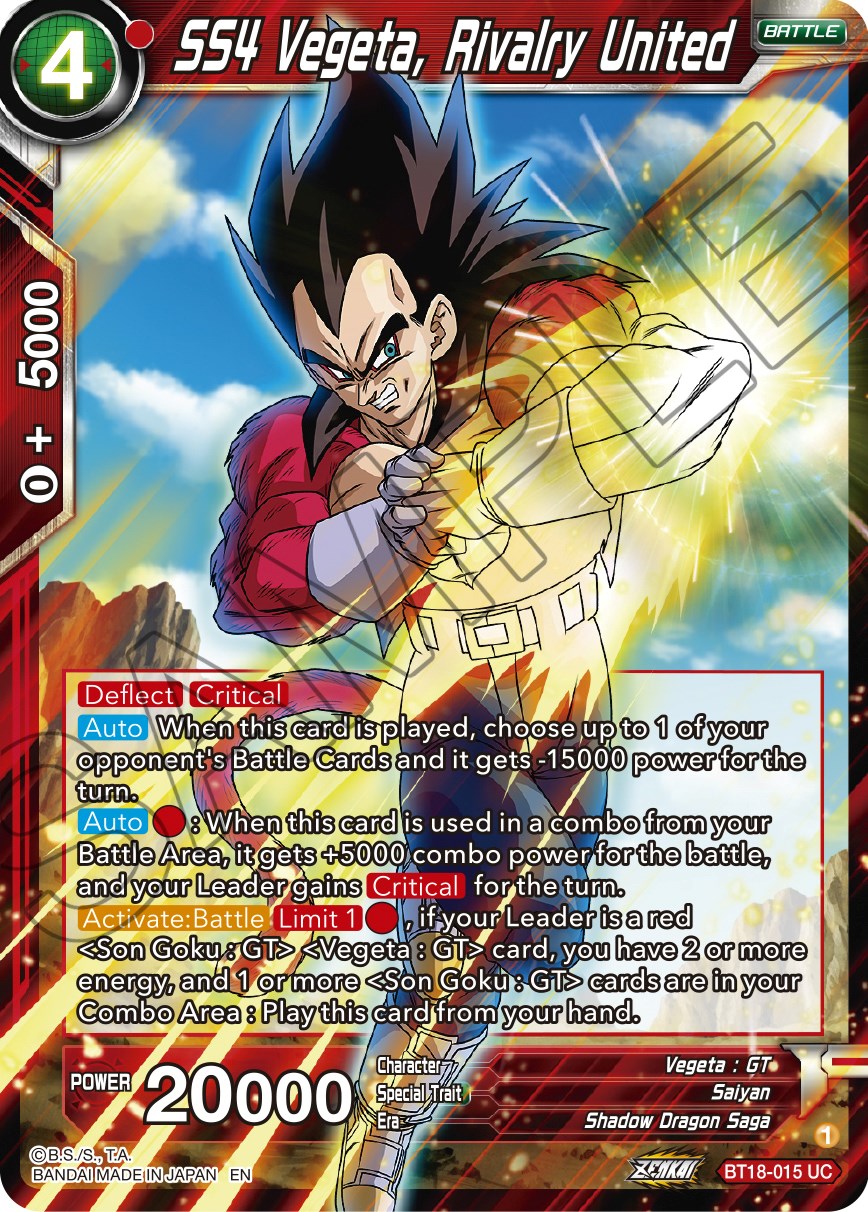 SS4 Vegeta, Rivalry United (BT18-015) [Dawn of the Z-Legends] | North Valley Games