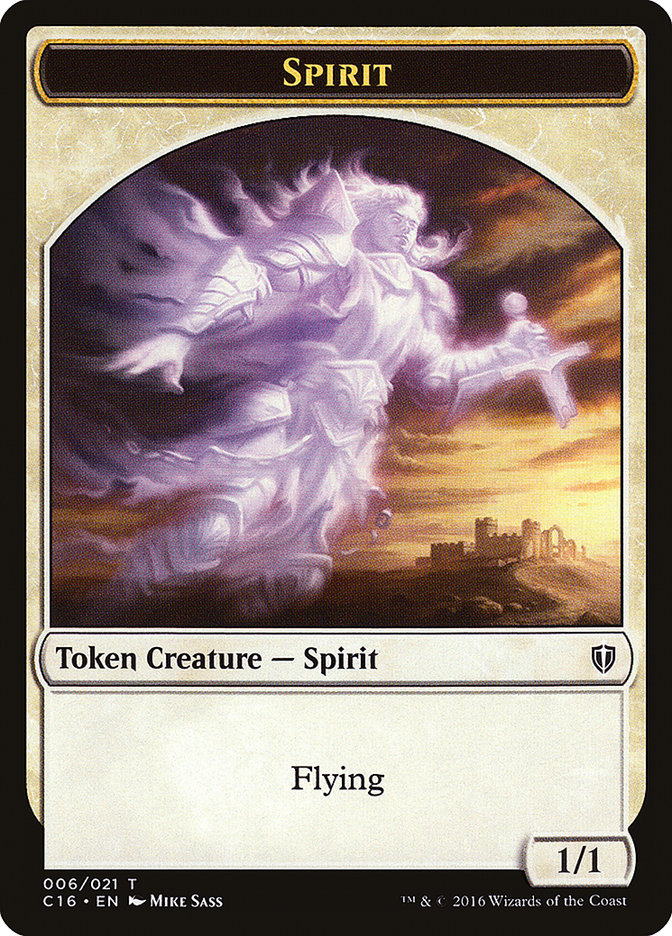 Saproling (016) // Spirit (006) Double-Sided Token [Commander 2016 Tokens] | North Valley Games