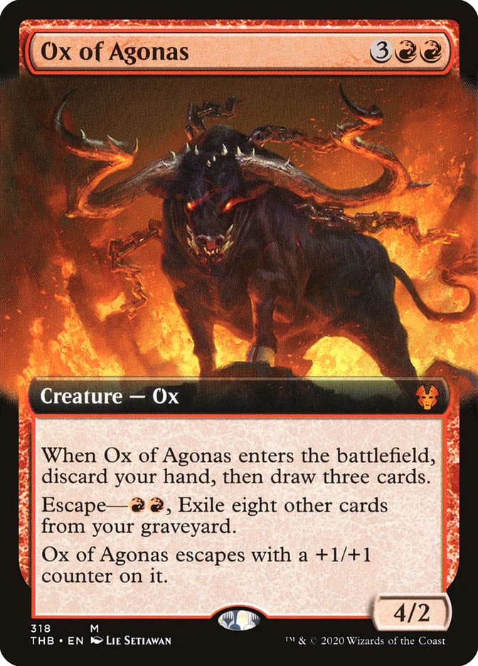 Ox of Agonas (Extended Art) [Theros Beyond Death] | North Valley Games