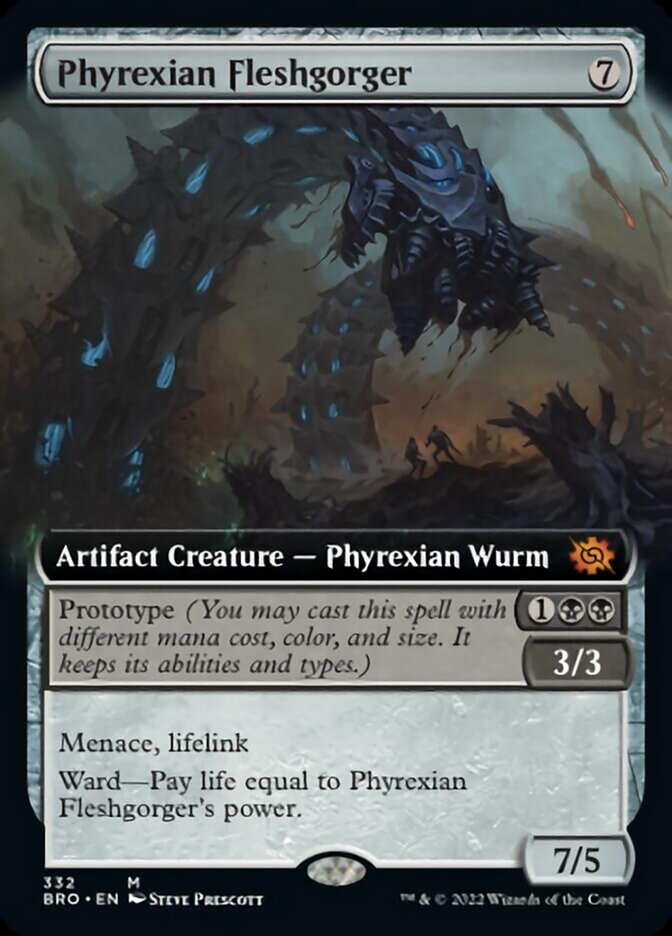 Phyrexian Fleshgorger (Extended Art) [The Brothers' War] | North Valley Games