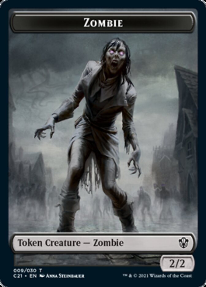 Zombie // Spirit Double-Sided Token [Commander 2021 Tokens] | North Valley Games
