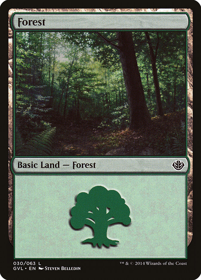 Forest (30) (Garruk vs. Liliana) [Duel Decks Anthology] | North Valley Games