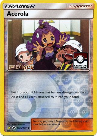 Acerola (112a/147) (League Promo 1st Place) [Sun & Moon: Burning Shadows] | North Valley Games