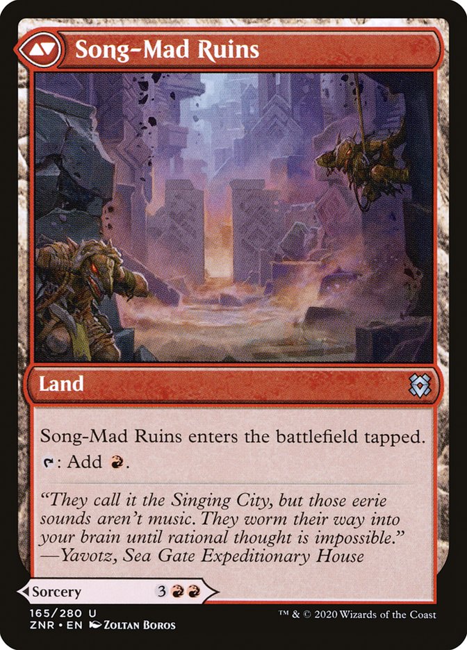 Song-Mad Treachery // Song-Mad Ruins [Zendikar Rising] | North Valley Games