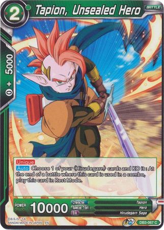 Tapion, Unsealed Hero (DB3-067) [Giant Force] | North Valley Games