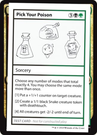 Pick Your Poison (2021 Edition) [Mystery Booster Playtest Cards] | North Valley Games