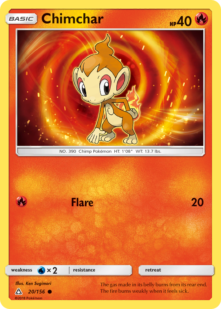 Chimchar (20/156) [Sun & Moon: Ultra Prism] | North Valley Games
