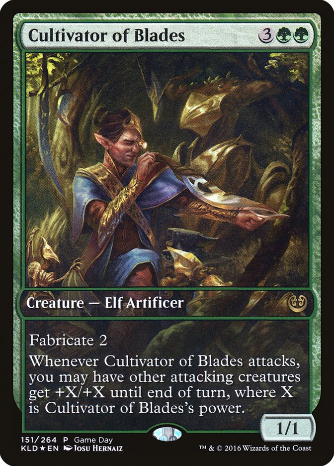 Cultivator of Blades (Game Day) (Full Art) [Kaladesh Promos] | North Valley Games