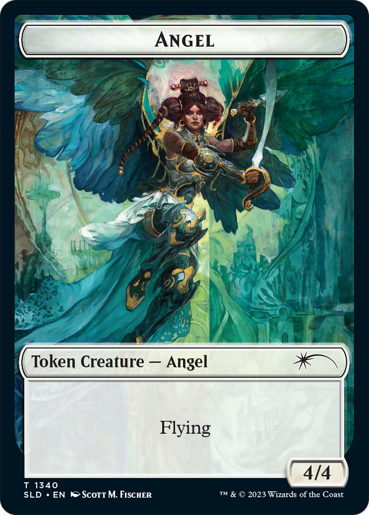 Angel (SLD) // Soldier (GRN) Double-Sided Token [Secret Lair: Angels Tokens] | North Valley Games