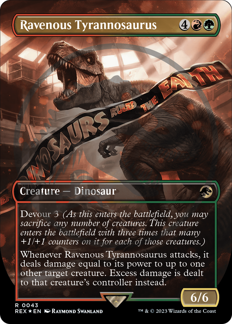 Ravenous Tyrannosaurus Emblem (Borderless) [Jurassic World Collection Tokens] | North Valley Games