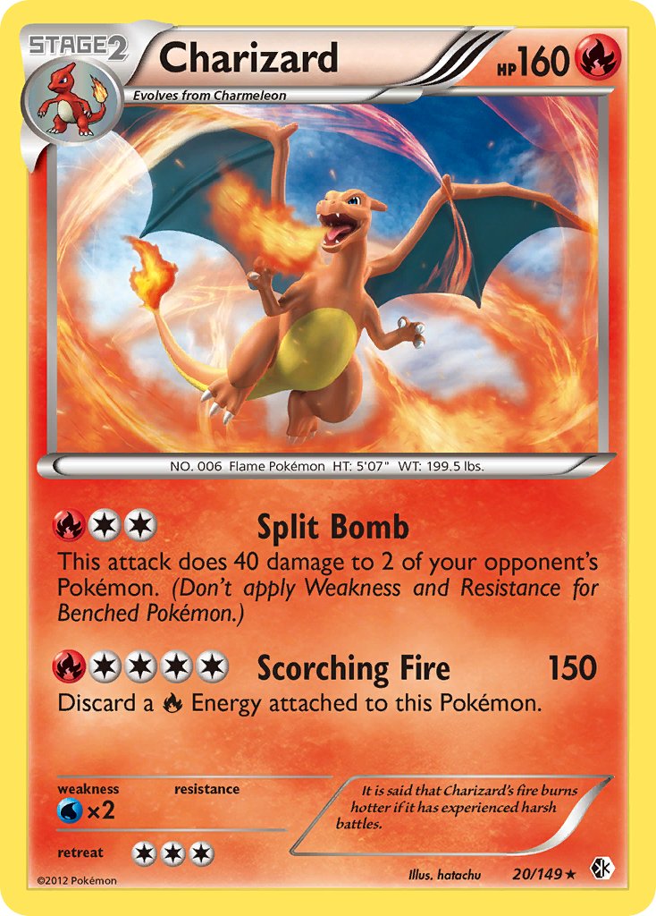 Charizard (20/149) (Cosmos Holo) (Blister Exclusive) [Black & White: Boundaries Crossed] | North Valley Games