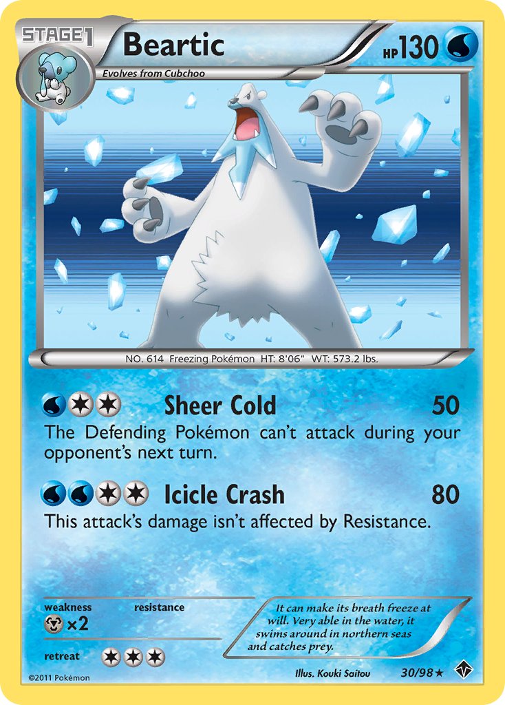Beartic (30/98) (Cracked Ice Holo) (Blister Exclusive) [Black & White: Emerging Powers] | North Valley Games