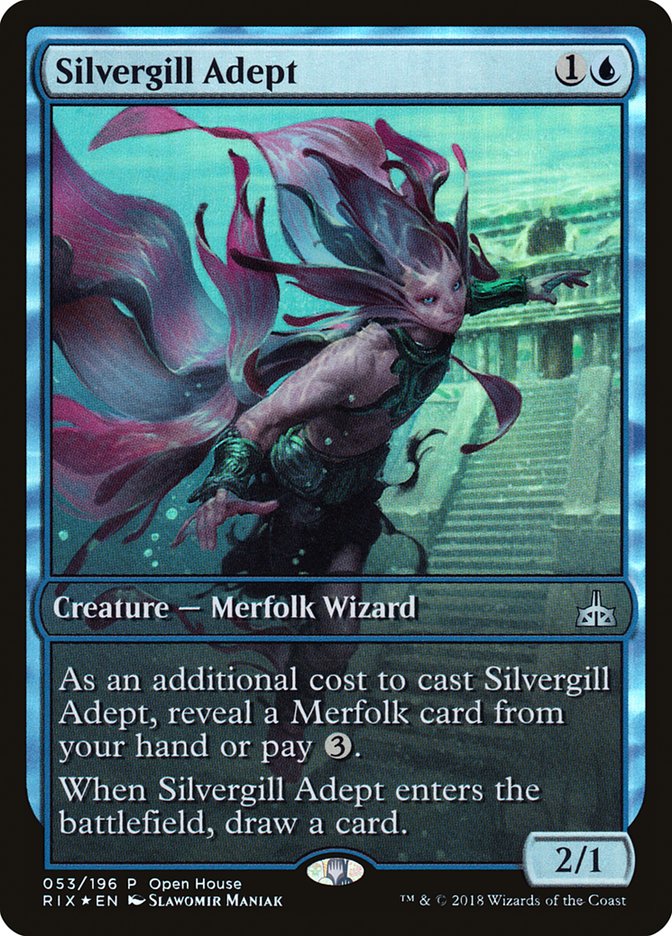 Silvergill Adept (Open House) (Extended Art) [Rivals of Ixalan Promos] | North Valley Games
