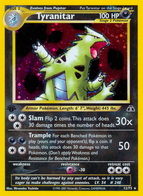 Tyranitar (12/75) [Neo Discovery 1st Edition] | North Valley Games