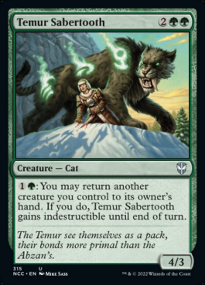 Temur Sabertooth [Streets of New Capenna Commander] | North Valley Games