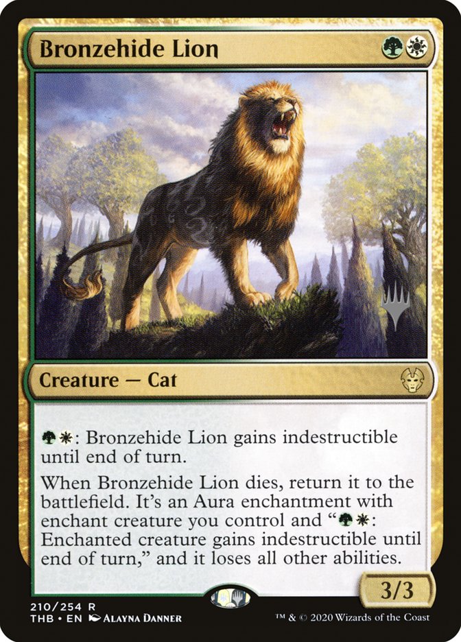 Bronzehide Lion (Promo Pack) [Theros Beyond Death Promos] | North Valley Games