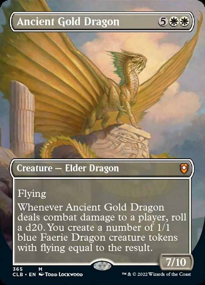 Ancient Gold Dragon (Borderless Alternate Art) [Commander Legends: Battle for Baldur's Gate] | North Valley Games