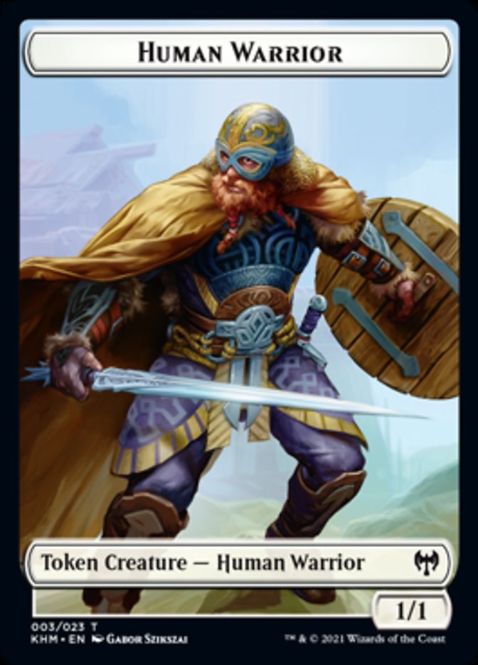 Human Warrior Token [Kaldheim Tokens] | North Valley Games