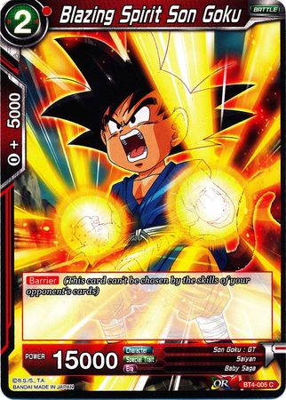 Blazing Spirit Son Goku (BT4-005) [Colossal Warfare] | North Valley Games