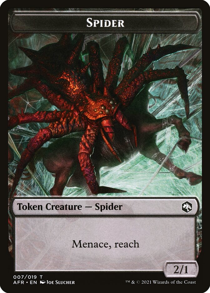 Spider // Icingdeath, Frost Tongue Double-Sided Token [Dungeons & Dragons: Adventures in the Forgotten Realms Tokens] | North Valley Games
