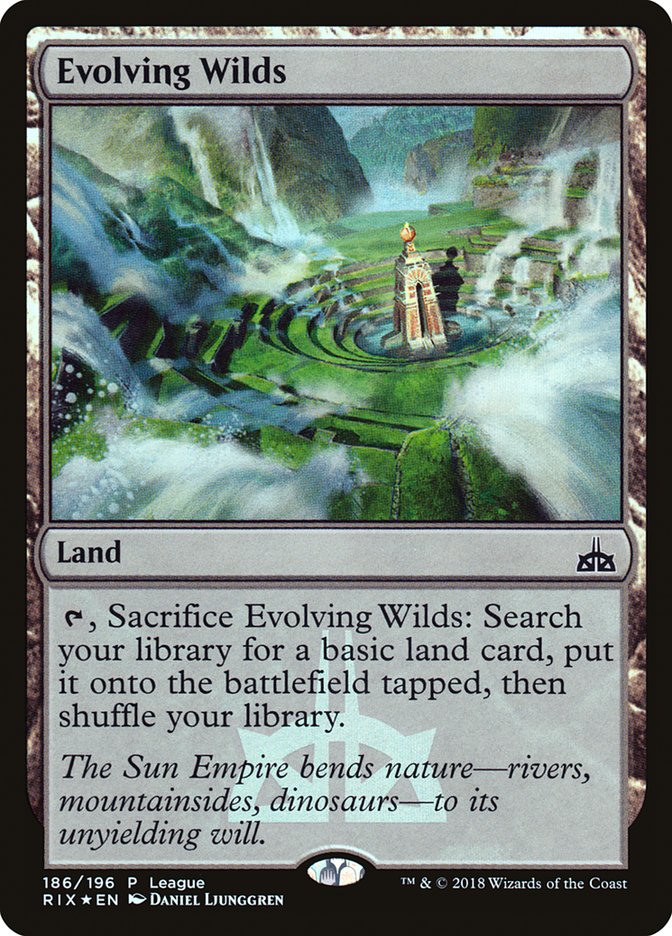 Evolving Wilds (League) [Rivals of Ixalan Promos] | North Valley Games