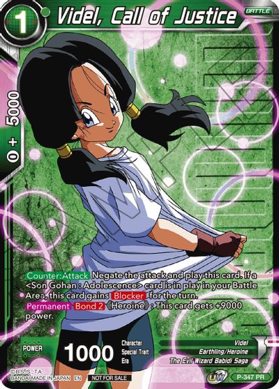 Videl, Call of Justice (Winner Stamped) (P-347) [Tournament Promotion Cards] | North Valley Games