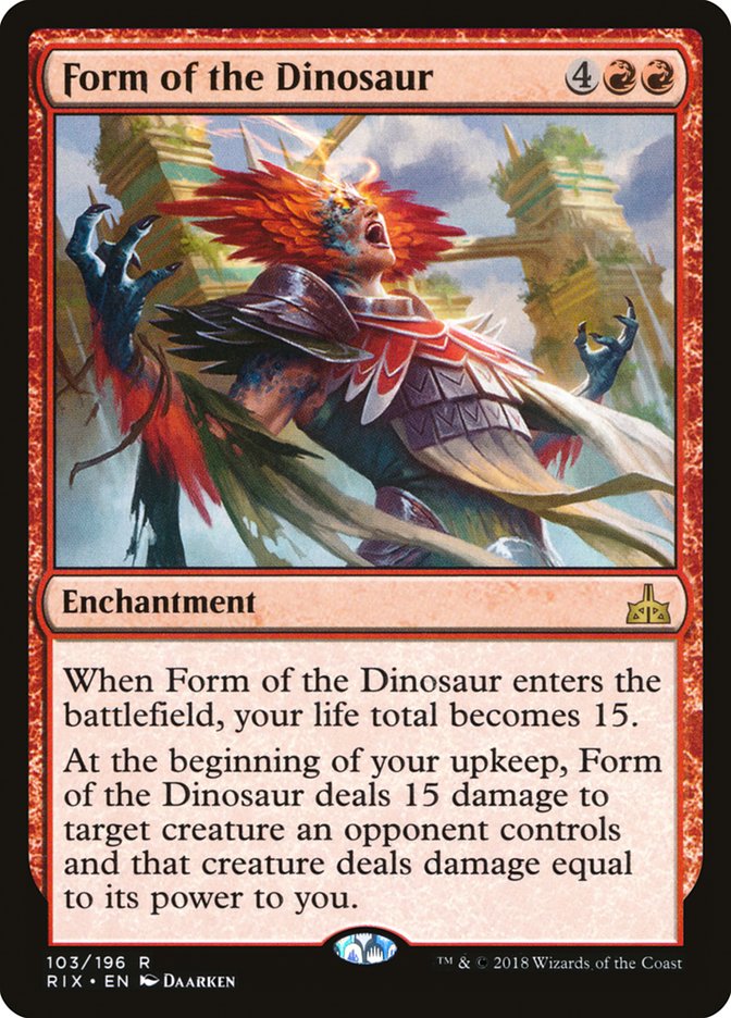 Form of the Dinosaur [Rivals of Ixalan] | North Valley Games