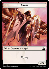 Saproling // Angel (0002) Double-Sided Token [Ravnica Remastered Tokens] | North Valley Games
