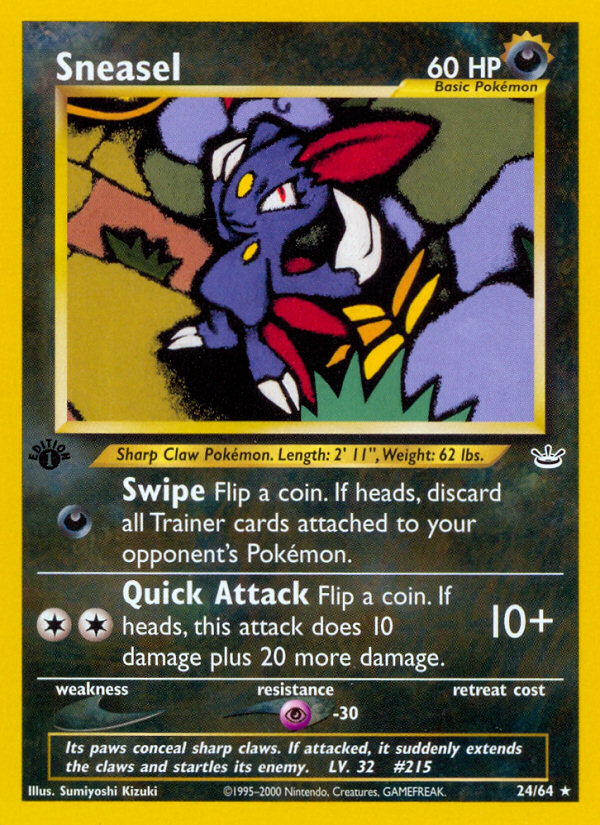 Sneasel (24/64) [Neo Revelation 1st Edition] | North Valley Games