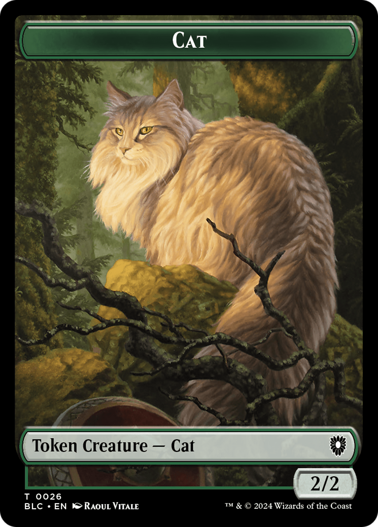Elemental // Cat Double-Sided Token [Bloomburrow Commander Tokens] | North Valley Games