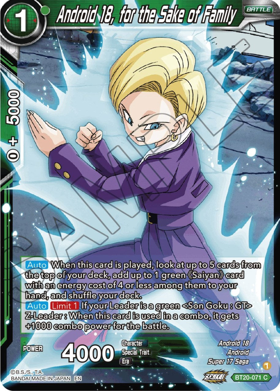 Android 18, for the Sake of Family (BT20-071) [Power Absorbed] | North Valley Games