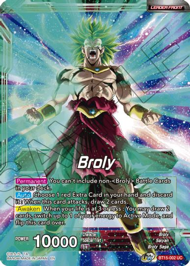 Broly // SS Broly, Demon's Second Coming (BT15-002) [Saiyan Showdown Prerelease Promos] | North Valley Games