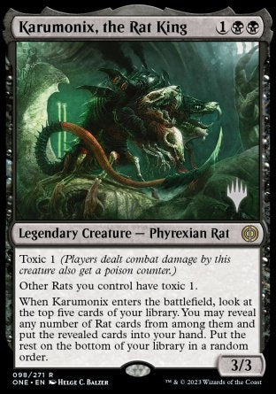 Karumonix, the Rat King (Promo Pack) [Phyrexia: All Will Be One Promos] | North Valley Games