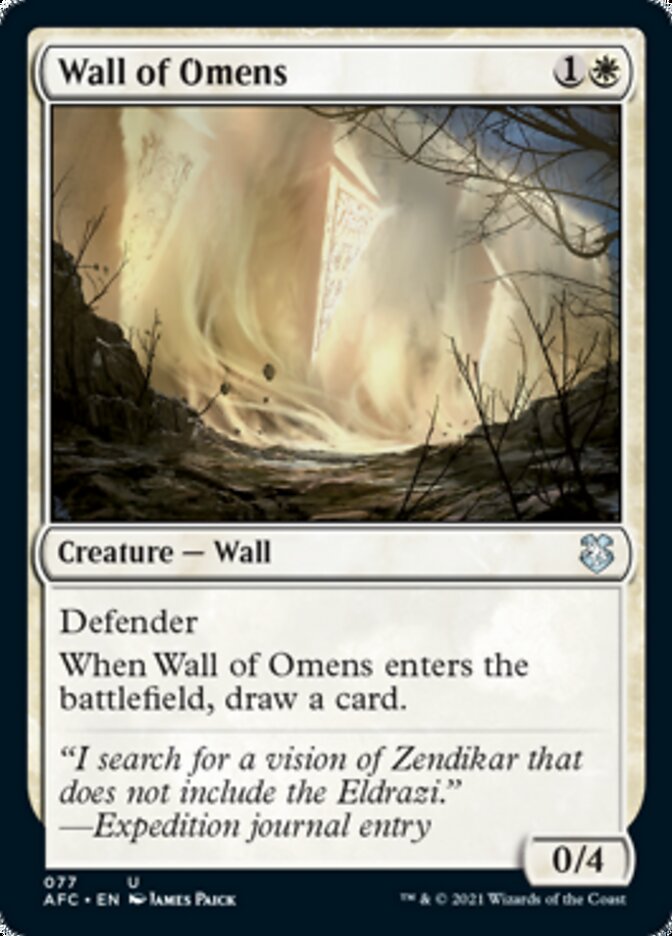 Wall of Omens [Dungeons & Dragons: Adventures in the Forgotten Realms Commander] | North Valley Games