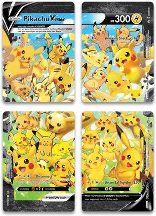 Pikachu V-UNION (Set of 4) [Sword & Shield: Black Star Promos] | North Valley Games