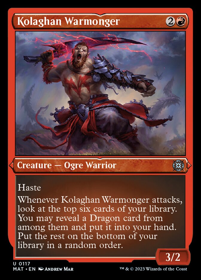 Kolaghan Warmonger (Foil Etched) [March of the Machine: The Aftermath] | North Valley Games