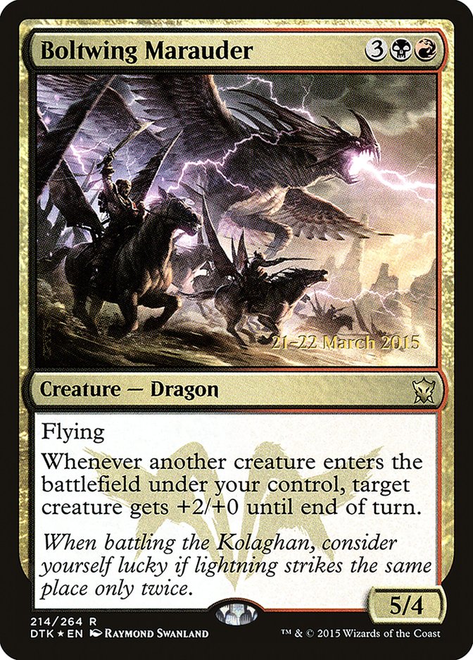 Boltwing Marauder [Dragons of Tarkir Prerelease Promos] | North Valley Games