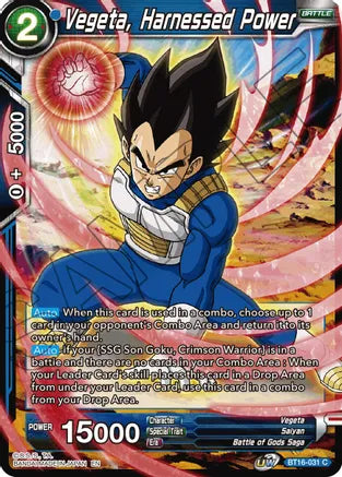 Vegeta, Harnessed Power (BT16-031) [Realm of the Gods] | North Valley Games