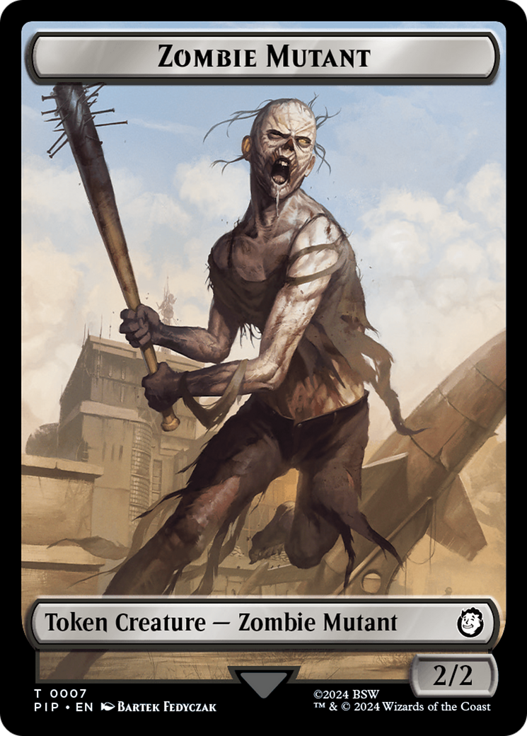 Food (0012) // Zombie Mutant Double-Sided Token [Fallout Tokens] | North Valley Games
