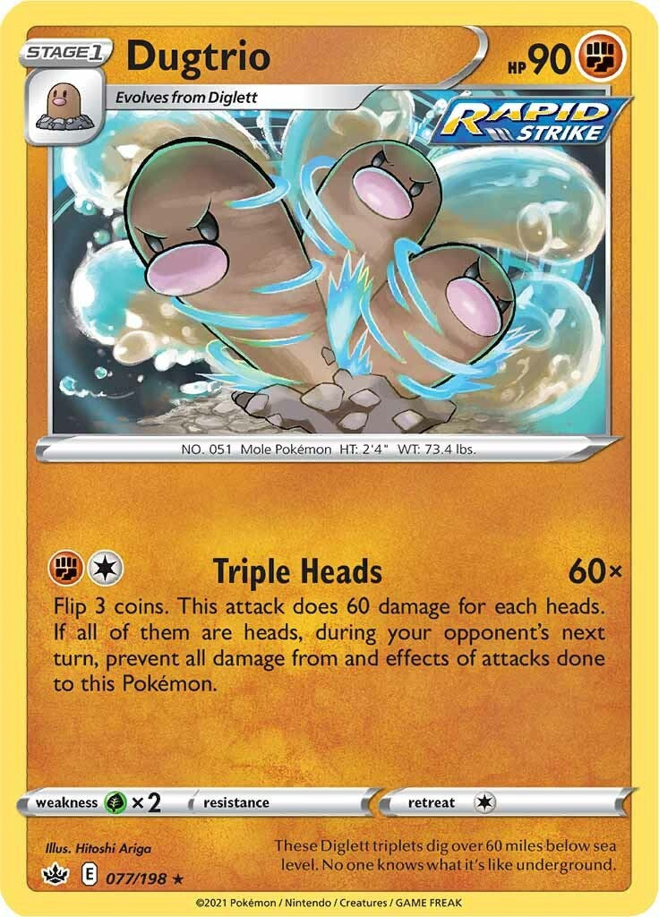 Dugtrio (077/198) [Sword & Shield: Chilling Reign] | North Valley Games