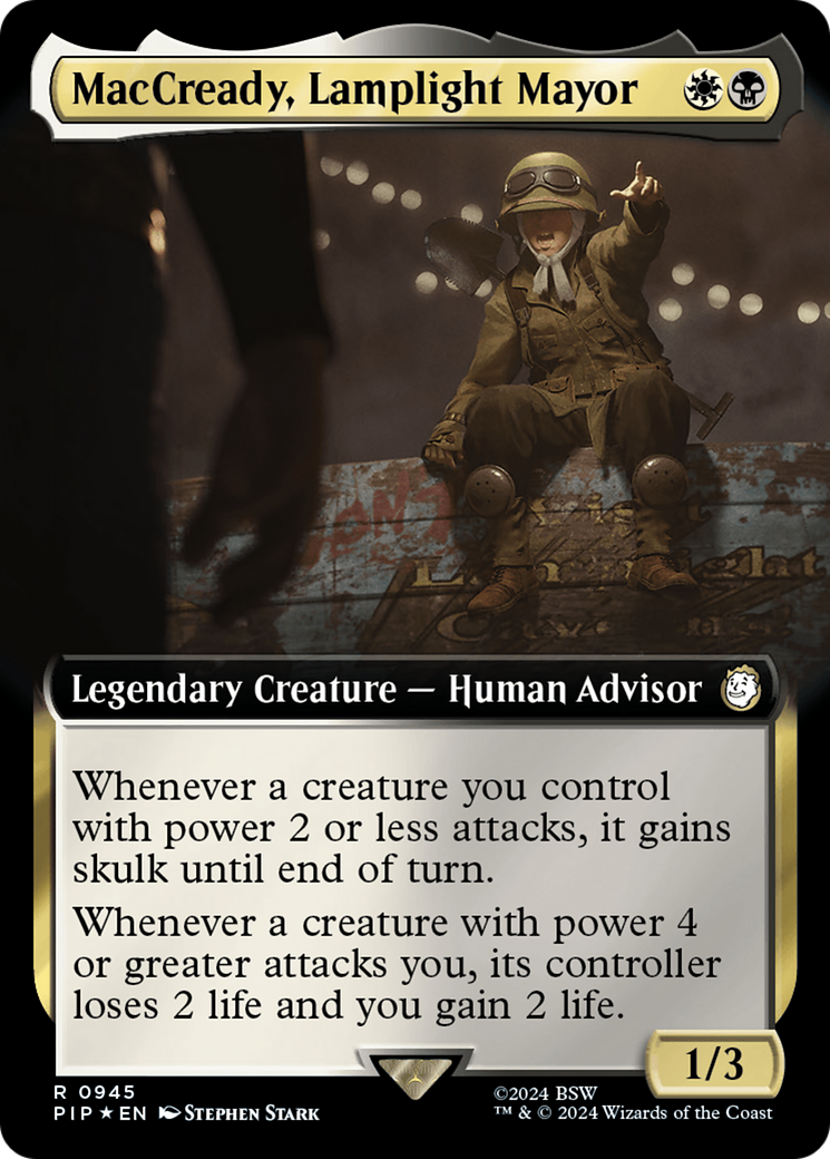 MacCready, Lamplight Mayor (Extended Art) (Surge Foil) [Fallout] | North Valley Games