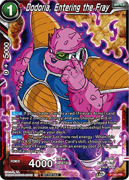 Dodoria, Entering the Fray (Unison Warrior Series Boost Tournament Pack Vol. 7) (P-363) [Tournament Promotion Cards] | North Valley Games