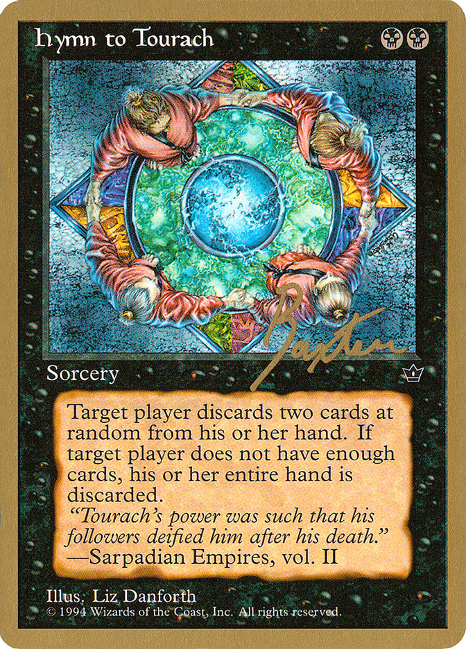 Hymn to Tourach (Circle) (George Baxter) [Pro Tour Collector Set] | North Valley Games
