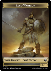 Marit Lage // Sand Warrior Double-Sided Token [Modern Horizons 3 Commander Tokens] | North Valley Games