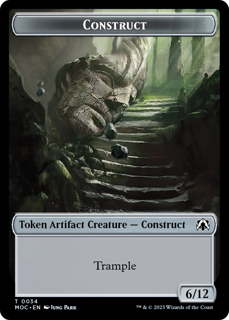 Phyrexian Golem // Construct Double-Sided Token [March of the Machine Commander Tokens] | North Valley Games