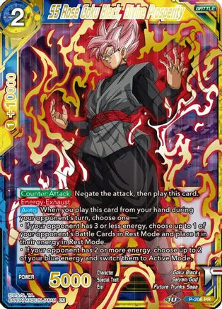SS Rose Goku Black, Divine Prosperity (Gold Stamped) (P-206) [Mythic Booster] | North Valley Games