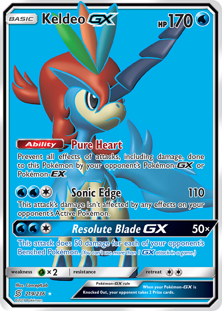 Keldeo GX (219/236) [Sun & Moon: Unified Minds] | North Valley Games