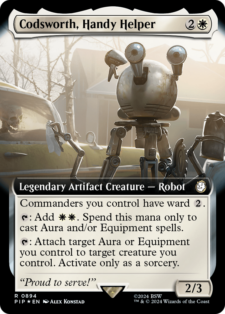 Codsworth, Handy Helper (Extended Art) (Surge Foil) [Fallout] | North Valley Games
